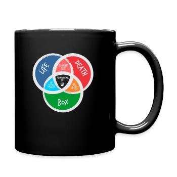 Schrödingers Katze lustiges Big Bang Geschenk - Tasse einfarbig - Schwarz - Rechts