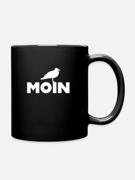 Moin gull gift north german northern lights - Full Colour Mug - black