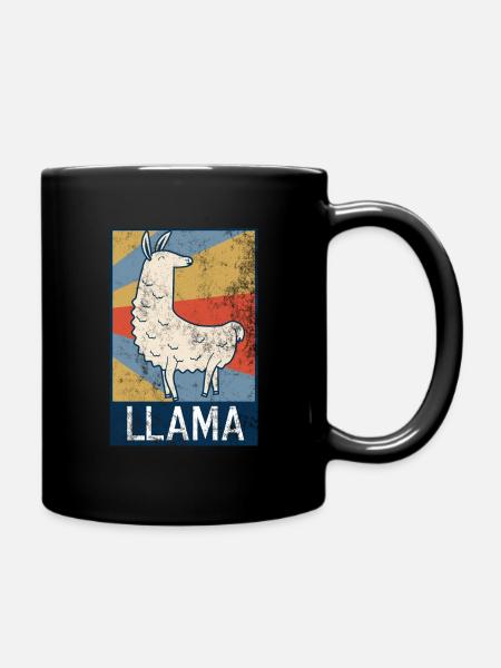 lama - Mug uni - noir