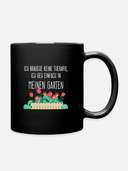 Garden gift flower allotment therapy Rase - Full Colour Mug - black