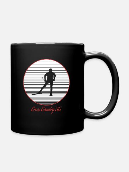 Langlauf - Tasse einfarbig - Schwarz