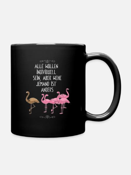 flamingo - Tasse einfarbig - Schwarz