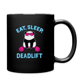 Panda Deadlift Workout Weightlifting Bodybuilding - Full Colour Mug - black - Right