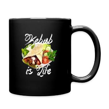 Yufka Döner Kebab mit zwiebel - Tasse einfarbig - Schwarz - Rechts