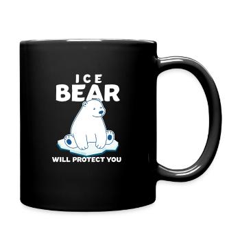 Eisbär - Tasse einfarbig - Schwarz - Rechts