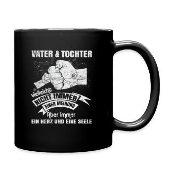 Dad and daughter maybe not always one of mine - Full Colour Mug - black - Right