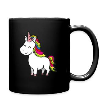 Cute unicorn - Full Colour Mug - black - Right