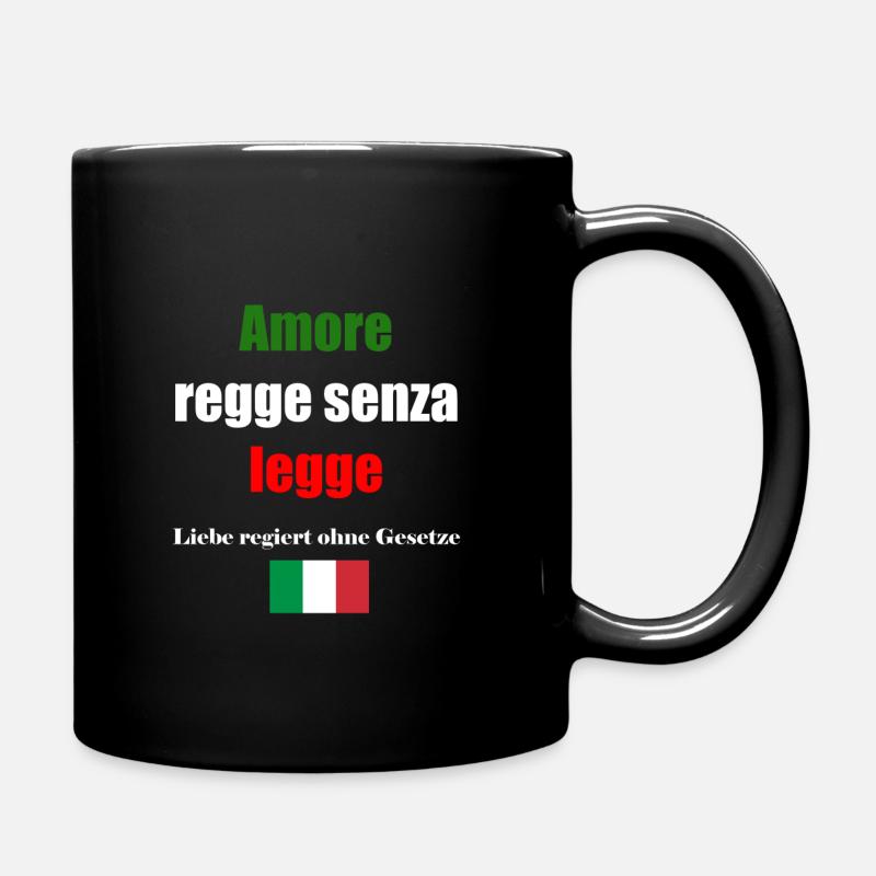 italian saying, italian proverb - Full Colour Mug - black