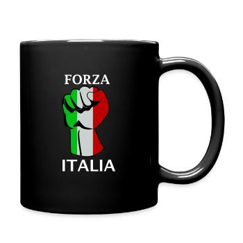 italien Faust Forza Italia - Tasse einfarbig - Schwarz - Rechts
