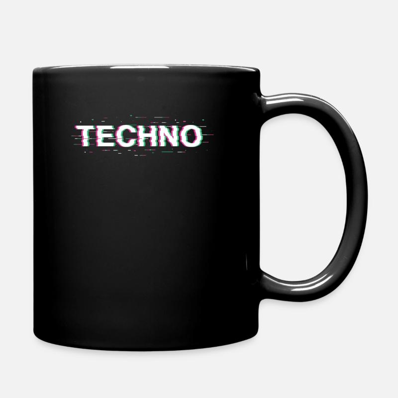 Techno 3D Rave Festival - Mug uni - noir