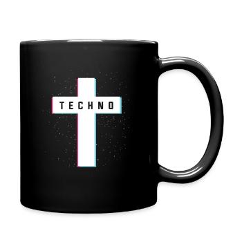 Techno Cross Rave 3D - Full Colour Mug - black - Right