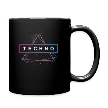Techno triangle rave - Mug uni - noir - Droite