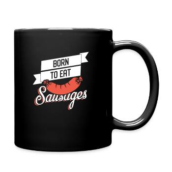 Saucisses - Mug uni - noir - Droite