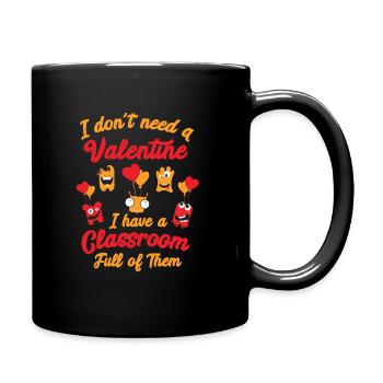Teacher Valentine's Day Classroom Teaching - Full Colour Mug - black - Right