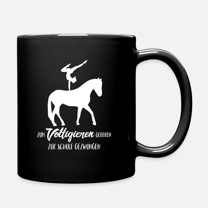 Voltigieren Reitsport Akrobatik reiten Schule - Tasse einfarbig - Schwarz