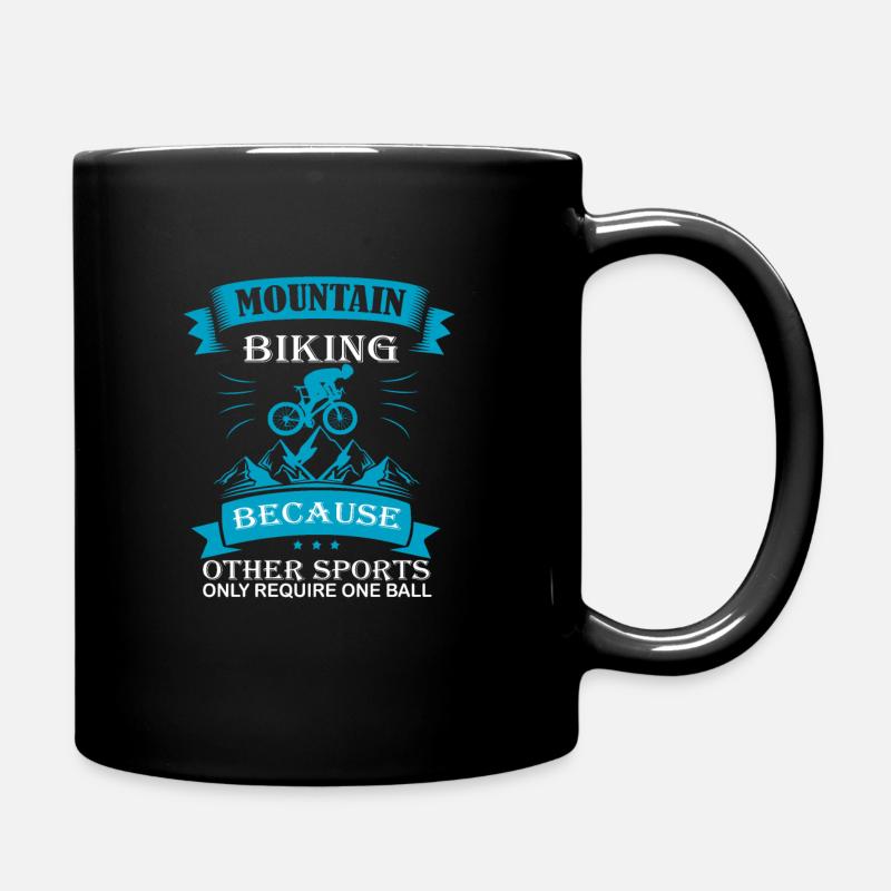 Mountainbiking - Tasse einfarbig - Schwarz