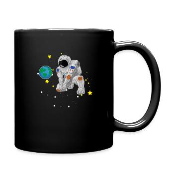 Volley-ball jouant l'astronaute cadeau de l'espace - Mug uni - noir - Droite