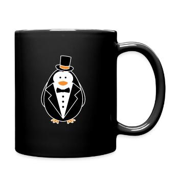 Pinguin Penguin - Tasse einfarbig - Schwarz - Rechts