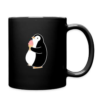 Pinguin Penguin - Tasse einfarbig - Schwarz - Rechts