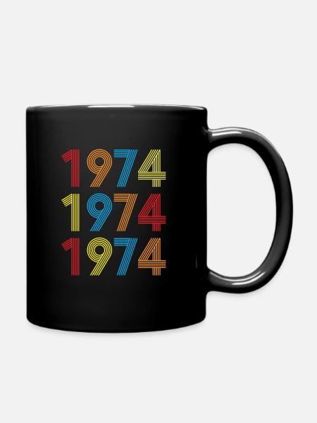 Geburtstag Geschenk 1974 - Tasse einfarbig - Schwarz