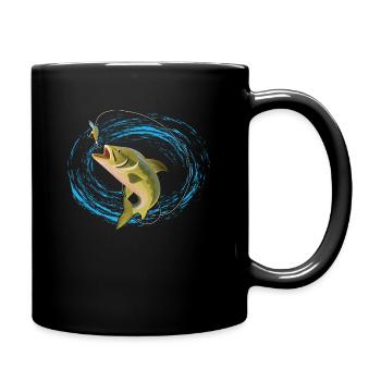 Ice Fishing Fisherman Fish North Fishing Gift - Full Colour Mug - black - Right