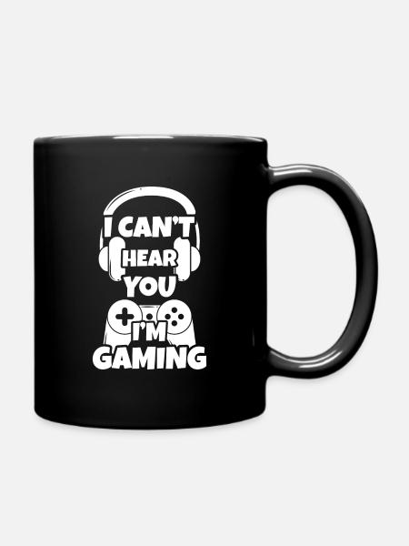 Gaming Online Game Nerd Geek Retro Computer - Full Colour Mug - black