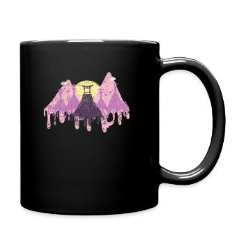China Asian Landscape Vintage Traveling - Full Colour Mug - black - Right