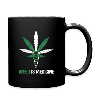 Weed is medicine - Full Colour Mug - black - Right
