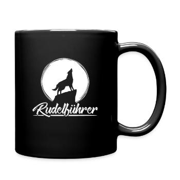 Pack Leader / Wolf, Animal, Pack, Gift - Full Colour Mug - black - Right