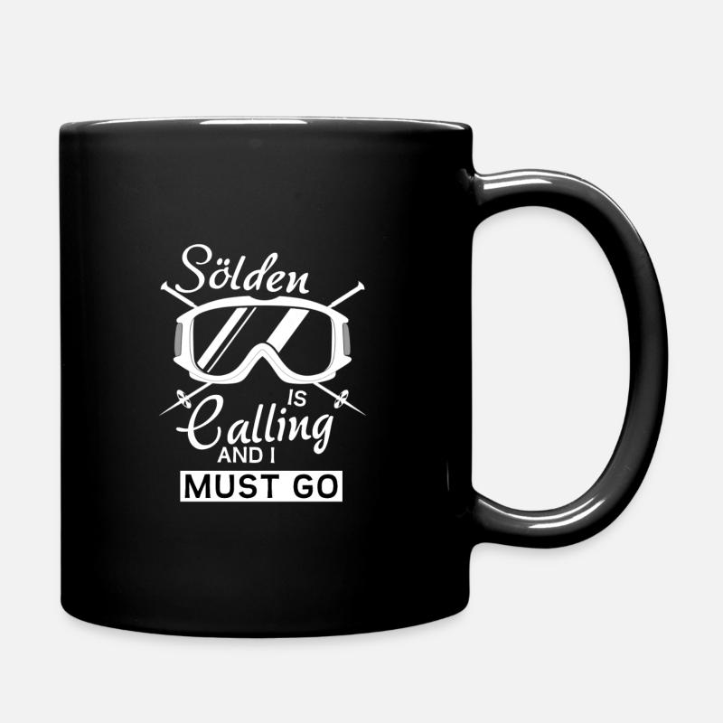 Sölden is calling and I must go - Skifahrer - Ski - Tasse einfarbig - Schwarz