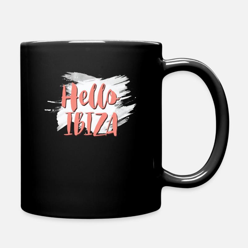 Hallo Ibiza - Tasse einfarbig - Schwarz
