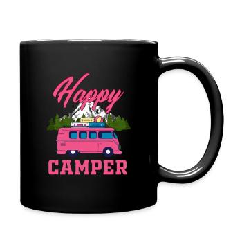 Campeur heureux - Mug uni - noir - Droite