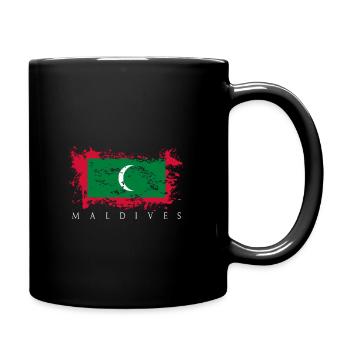 Maldives maldives asie drapeau drapeau tropiques voyage - Mug uni - noir - Droite