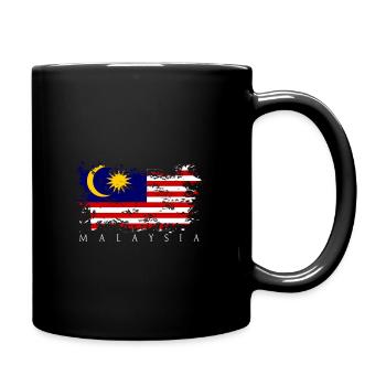 Malaysia Asien Flagge Fahne Volk Staat Land Stolz - Tasse einfarbig - Schwarz - Rechts