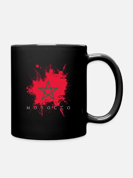 Maroc maroc afrique drapeau drapeau état personnes - Mug uni - noir