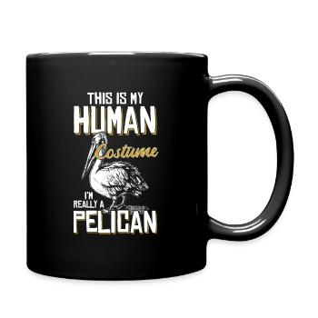 Human Costume Pelican - Full Colour Mug - black - Right