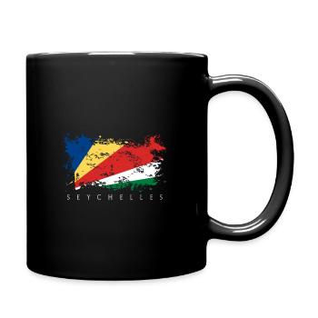 Seychelles Seychellen Afrika Flagge Fahne Land - Tasse einfarbig - Schwarz - Rechts
