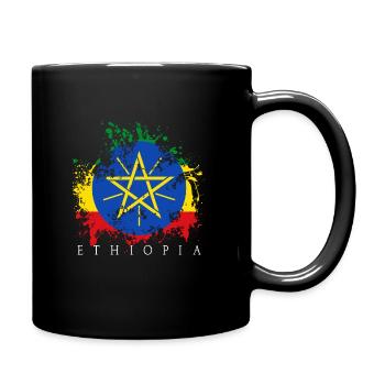 Éthiopie Éthiopie État du pavillon d'Addis-Abeba - Mug uni - noir - Droite