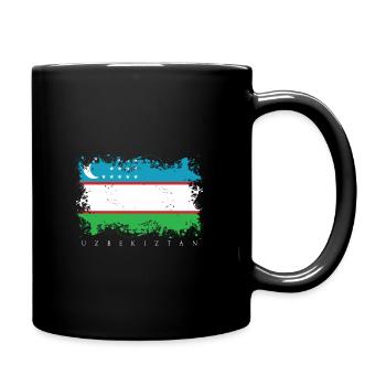 Usbekistan Flagge Fahne Taschkent Staat Asien Volk - Tasse einfarbig - Schwarz - Rechts