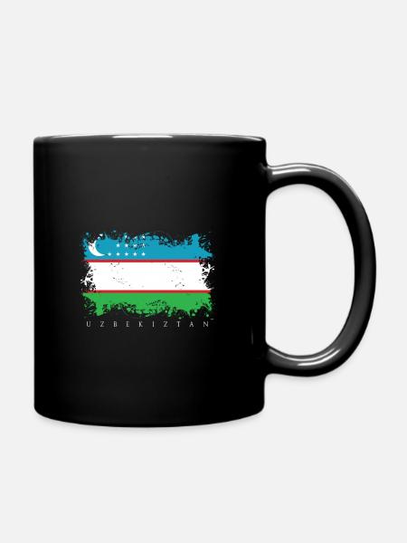 Drapeau de l'Ouzbékistan drapeau État de Tachkent Asie - Mug uni - noir