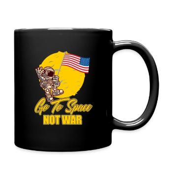 Space instead of war - Full Colour Mug - black - Right