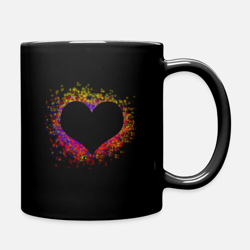 Herz - Tasse einfarbig - Schwarz