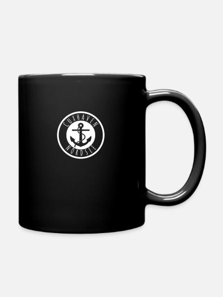 NORDSEE CUXHAVEN | Meer Anker Urlaub Geschenkidee - Tasse einfarbig - Schwarz