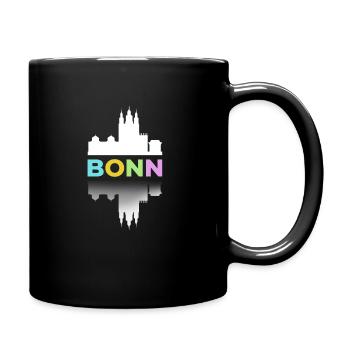 Bonn Bunt Wir sind mehr Deutsche Städte Großstadt - Tasse einfarbig - Schwarz - Rechts