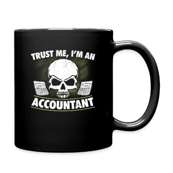 Skull tax consultant - Full Colour Mug - black - Right