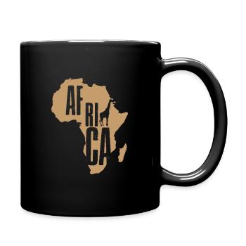 Continent Africa Giraffe - Full Colour Mug - black - Right