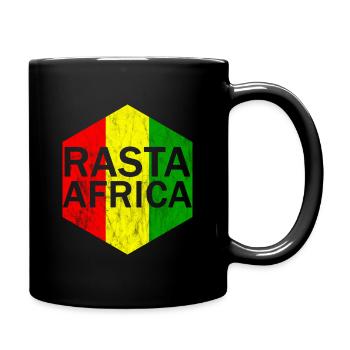 Rasta Afrika - Tasse einfarbig - Schwarz - Rechts