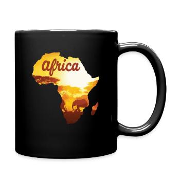 Afrique Eléphant - Mug uni - noir - Droite