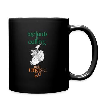 Irland - Tasse einfarbig - Schwarz - Rechts