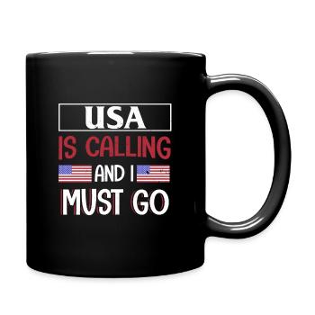 America USA Funny Drôle dire cadeau - Mug uni - noir - Droite